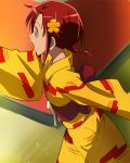  haruyama hino_akane japanese_clothes kimono precure red_eyes red_hair redhead short_hair smile_precure! solo yukata 