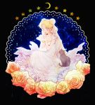  bishoujo_senshi_sailor_moon blonde_hair cat dress flower luna_(sailor_moon) princess_serenity rose smile tsukino_usagi tsuzuki_(flee_away) twintails white_dress 