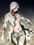  1boy aimf hood jacket open_clothes open_jacket ruvik scar solo the_evil_within 