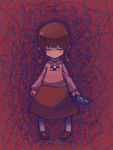  a braid closed_eyes eyes_closed karasu_crow knife madotsuki skirt solo tegaki twin_braids twintails yume_nikki 