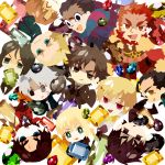  6+boys bad_id caster_(fate/zero) chibi emiya_kiritsugu everyone fate/zero fate_(series) gem gilgamesh kayneth_archibald_el-melloi kotomine_kirei kuroihato lancer_(fate/zero) matou_kariya multiple_boys rider_(fate/zero) saber tohsaka_tokiomi toosaka_tokiomi uryuu_ryuunosuke waver_velvet 