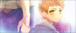  age_difference amakura_(am_as) black_eyes black_hair brown_hair child emiya_kiritsugu emiya_shirou fan fate/zero fate_(series) father_and_son hand_holding holding_hands male multiple_boys orange_hair paper_fan uchiwa yellow_eyes young 