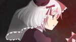  animated animated_gif hat kanna_asumi mahou_shoujo_madoka_magica mini_top_hat mogumogu_mole mogura_(susutake) morning_star morning_star_(weapon) open_mouth profile purple_eyes ribbon short_hair silver_hair solo spikes top_hat veil violet_eyes weapon wind 