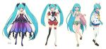  aqua_eyes aqua_hair bikini braid elbow_gloves gloves hatsune_miku highres kemonomimi_mode long_hair looking_at_viewer shiwasu_takashi simple_background skirt smile swimsuit thigh-highs thighhighs twin_braids twintails very_long_hair vocaloid zettai_ryouiki 