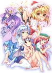  :o ;d barefoot bat_wings blonde_hair blue_eyes blue_hair blush bow braid brown_hair cirno crescent embodiment_of_scarlet_devil feet flandre_scarlet grin hair_bow hair_ribbon hat hat_ribbon heart hong_meiling hug ice ice_wings izayoi_sakuya long_hair looking_at_viewer looking_up maid maid_headdress multiple_girls open_mouth outstretched_arms patchouli_knowledge piromizu purple_eyes purple_hair red_eyes remilia_scarlet ribbon rumia short_hair side_ponytail silver_hair sitting smile star tears the_embodiment_of_scarlet_devil thighhighs thumbs_up touhou twin_braids vertical_stripes violet_eyes white_legwear wings wink yuri 