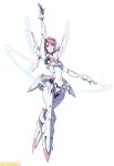  alisa_boskonovich alternate_costume android bodysuit koyama_shigeto mecha_musume namco office official_art pink_hair short_hair solo tekken tekken_tag_tournament_2 watermark wings 