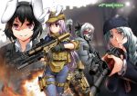  acr ak-47 ak-74 animal_ears assault_rifle black_hair bulletproof_vest bunny_ears bushmaster_acr byeontae_jagga call_of_duty call_of_duty:_modern_warfare_2 cosplay face_mask ghost_(modern_warfare_2) glock gloves grenade_launcher grin gun hairband handgun hat headset holding holster inaba_tewi katana konpaku_youmu load_bearing_vest long_hair m4_carbine multiple_girls parody pistol purple_hair rabbit_ears red_eyes reisen_udongein_inaba rifle short_hair silver_hair smile sunglasses sword thigh_strap touhou trigger_discipline underbarrel_grenade_launcher weapon weapon_request yagokoro_eirin 