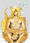  1boy blonde_hair claws furry long_hair male rebasashi snow tail tengen_toppa_gurren_lagann viral yellow_eyes 