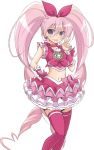  :p bow brooch choker cure_melody frills hair_bow houjou_hibiki jewelry karak_nishiki long_hair magical_girl midriff navel pink_hair pink_legwear precure purple_eyes skirt smile solo suite_precure thigh-highs thighhighs tongue twintails v violet_eyes white_background wrist_cuffs 