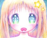  blush face leica open_mouth original powara-chan solo star 