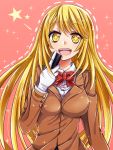  +_+ 1girl blonde_hair controller gloves long_hair remote_control school_uniform shokuhou_misaki takamatsu_(yamajiai) to_aru_majutsu_no_index yellow_eyes 