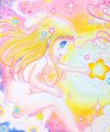  blonde_hair blue_eyes cloud clouds leica nude original powara-chan star 