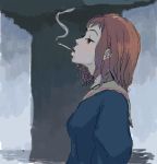  flcl red_hair redhead samejima_mamimi school_uniform short_hair smoking solo ztlpoppy 