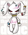  animal_ears bracelet bunny bunny_ears ear_piercing hand_on_hip jewelry looking_at_viewer no_humans original piercing project.c.k. rabbit rabbit_ears red_eyes smile solo standing 