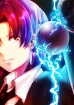  ball bazett_fraga_mcremitz earrings electricity fate/hollow_ataraxia fate_(series) fragarach gloves jewelry red_eyes red_hair redhead short_hair solo totokoronn utarou_(totokoronn) 