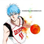  basketball basketball_uniform blue_eyes blue_hair kuroko_no_basuke kuroko_tetsuya male solo sportswear zakk 