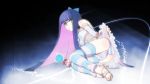  artist_request ass bare_shoulders barefoot_sandals blue_hair blue_striped_panties bow breasts candy dress feet green_eyes hair_bow high_heels highres lollipop long_hair mouth_hold multicolored_hair nail_polish on_side open_shoes panties panty_&amp;_stocking_with_garterbelt pink_hair shoes solo stocking_(psg) striped striped_legwear striped_panties thigh-highs thighhighs toenail_polish toes two-tone_hair underwear 