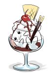  food gomadoka ice_cream kaname_madoka mahou_shoujo_madoka_magica mukiki pocky simple_background solo white_background 