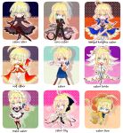  0waaa 6+girls :3 :q ? ahoge all_fours animal_costume armor armored_dress blonde_hair blue_eyes bodysuit carnival_phantasm curtsey detached_sleeves dress dual_persona epaulettes excalibur fate/extra fate/extra_ccc fate/hollow_ataraxia fate/stay_night fate/tiger_colosseum fate/unlimited_codes fate/zero fate_(series) formal green_eyes hand_on_hip heart lion_costume long_hair maid maid_headdress motor_vehicle motorcycle multiple_girls multiple_persona nekoarc pant_suit pantyhose ponytail rice_bowl saber saber_alter saber_bride saber_extra saber_lily saber_lion see-through suit sword tongue tsukihime type-moon vehicle weapon yellow_eyes 