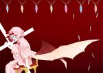  chair cross crystal hat knife profile remilia_scarlet ritz_(h322) sitting touhou wings 
