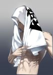  absurdres baba_yasushi highres karate_shoukoushi_kohinata_minoru kohinata_minoru male muscle shirtless solo towel towel_on_head 