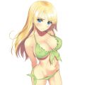  bikini blonde_hair blue_eyes cleavage long_hair swimsuit taka_tony white 