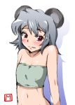  animal_ears blush flat_chest highres looking_at_viewer m-eiji mouse_ears nazrin short_hair simple_background solo touhou white_background 