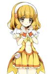  blonde_hair brown_eyes choker cure_peace hairband kise_yayoi magical_girl precure short_hair simple_background skirt smile_precure! solo tears white_background yukiwo 