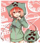  creeparka creeper hoodie minecraft personification red_eyes red_hair redhead tosura-ayato 