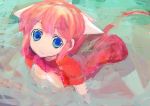  all_fours animal_ears bad_id blue_eyes lm7_(op-center) op-center pink_hair water 