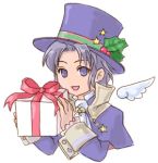  christmas frederic_chopin fuju gift hat holding holding_gift holly lowres short_hair top_hat trusty_bell wings 