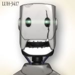  crack eve_no_jikan lowres mecha nameless_(eve_no_jikan) no_humans robot 