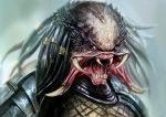  aliens_vs_predator angry beast dreadlocks fangs highres nebezial open_mouth predator predator_(film) solo teeth yellow_eyes 