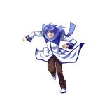  animated animated_gif blue_eyes blue_hair gif kaito male running scarf simple_background solo vocaloid 