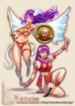  asamiya_athena bikini girl heart king_of_fighters kof long_hair purple_hair snk swimsuit violet_eyes 