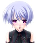  animated animated_png bare_shoulders blinking blue_hair blush chaos;head cross earrings eyeshadow jewelry kishimoto_ayase lipstick looking_at_viewer makeup necktie open_mouth purple_eyes purple_lipstick robber-krzk short_hair simple_background solo violet_eyes white_background 