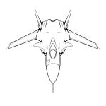  canards fighter_jet forward_swept_wings jet lineart monochrome naginami no_humans original simple_background su-47 su-47_berkut white_background 