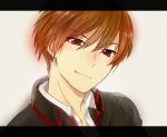  brown_hair jamijami letterboxed little_busters!! male natsume_kyousuke red_eyes school_uniform short_hair solo 