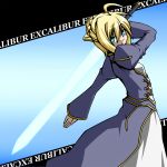  blonde_hair fate/stay_night fate_(series) looking_at_viewer naginami saber solo 