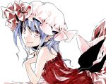  bad_id hat lying on_stomach remilia_scarlet ritz_(h322) smile solo touhou 