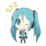  :p aqua_eyes aqua_hair chibi detached_sleeves hatsune_miku headphones ladfa long_hair necktie simple_background skirt solo thigh-highs thighhighs tongue twintails very_long_hair vocaloid white_background wink 