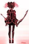  bow_(weapon) crossover dress kaname_madoka kazeco magical_girl mahou_shoujo_madoka_magica neon_trim parody solo tron tron:_legacy twintails visor weapon 