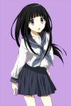  :o black_hair chitanda_eru hyouka long_hair purple_eyes riko_(maki-y318) school_uniform serafuku skirt violet_eyes 