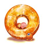  3others cyclops doughnut food hal_laboratory_inc. hoshi_no_kirby kirby kirby_(series) lowres nintendo no_humans pink_puff_ball simple_background sin_(artist) tagme waddle_dee waddle_doo 