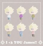  blonde_hair chibi james_may striped text top_gear unmoving_pattern 