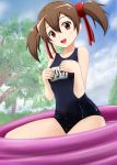  fuuma_nagi red_eyes school_swimsuit short_hair short_twintails silica swimsuit sword_art_online twintails wading_pool 