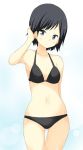  1girl bikini black_eyes black_hair dekosuke extra k-on! short_hair sunahara_yoshimi swimsuit 
