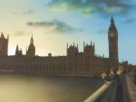 big_ben brown_hair eating fate/zero fate_(series) landmark makada_mia parliament real_world_location scenery thames tower_of_london waver_velvet westminster_palace 