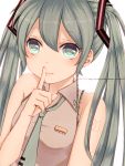  2012 character_name dated finger_to_mouth green_eyes green_hair happy_birthday hatsune_miku sawao_(kenban2) simple_background solo twintails vocaloid white_background 