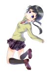  aiura arudehido cardigan jumping necktie school_uniform uehara_ayuko 